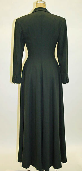 Evening coat, Ralph Lauren (American, born 1939), a) wool, silk; b,c) silk; d,e) silk, mother-of-pearl, American