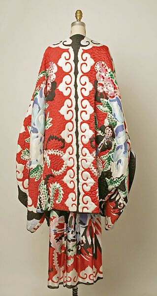 Ensemble, Michael Vollbracht (American, born 1947), (a) silk, plastic; (b) silk, American