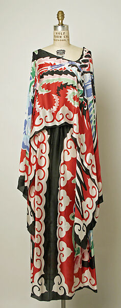 Ensemble, Michael Vollbracht (American, born 1947), (a) silk, plastic; (b) silk, American