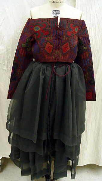 Ensemble, Romeo Gigli (Italian, born 1949), (a) cotton; (b) synthetic, Italian