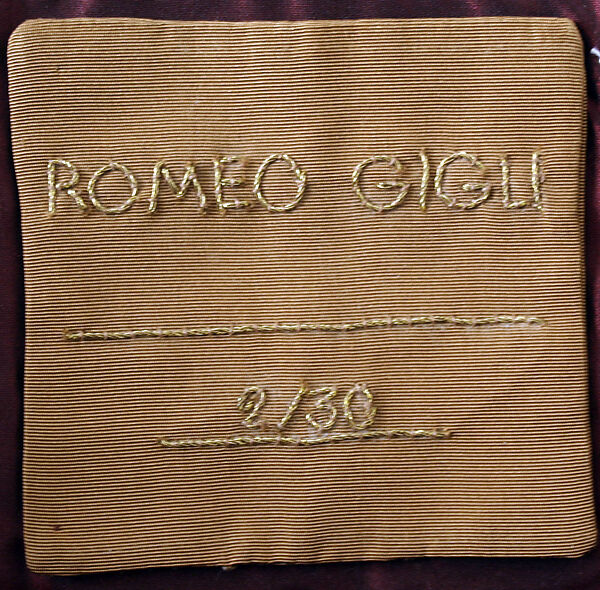 Ensemble, Romeo Gigli (Italian, born 1949), (a) cotton; (b) synthetic, Italian