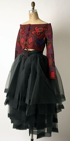 Ensemble, Romeo Gigli (Italian, born 1949), (a) cotton; (b) synthetic, Italian