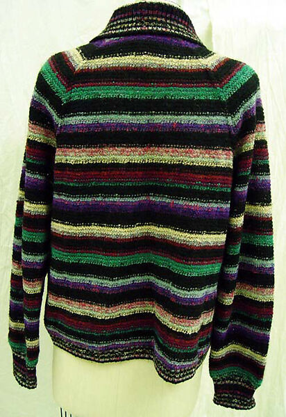 Ensemble, Missoni (Italian, founded 1953), (a) wool/mohair/nylon blend; (b) wool, Italian