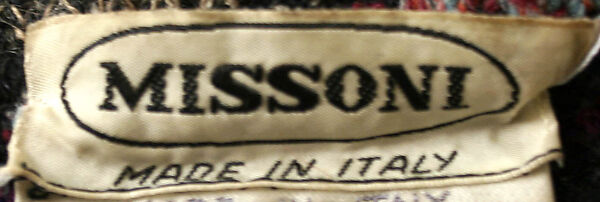 Ensemble, Missoni (Italian, founded 1953), (a) wool/mohair/nylon blend; (b) wool, Italian