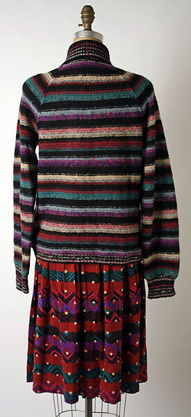 Ensemble, Missoni (Italian, founded 1953), (a) wool/mohair/nylon blend; (b) wool, Italian