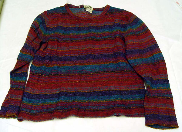 Ensemble, Missoni (Italian, founded 1953), (a, b) wool/mohair blend; (c) wool blend, plastic, Italian