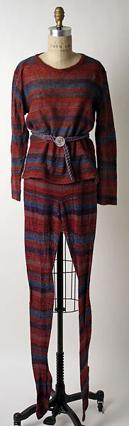 Ensemble, Missoni (Italian, founded 1953), (a, b) wool/mohair blend; (c) wool blend, plastic, Italian 