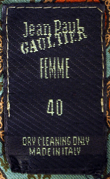 Shirt, Jean Paul Gaultier (French, born 1952), cotton, French