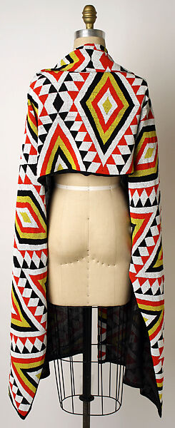 Scarf, Norma Kamali (American, born 1945), silk, plastic, American