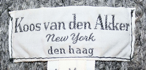 Ensemble, Koos van den Akker (American, born Netherlands, The Hague 1939–2015 New York), a-e) wool, silk, American