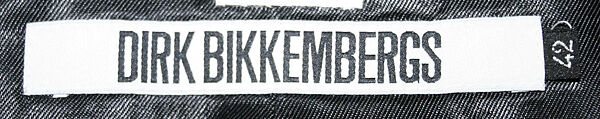 Ensemble, Dirk Bikkembergs (Belgian, born Germany, 1962), (a) wool, (b) synthetic, (c) metal, (d,e) leather, Belgian