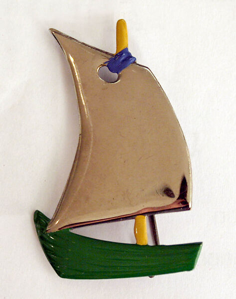 Ensemble, Jacques Laurent, a) leather, metal; b) enamel, metal; c) synthetic; d) leather, metal; e) leather, French