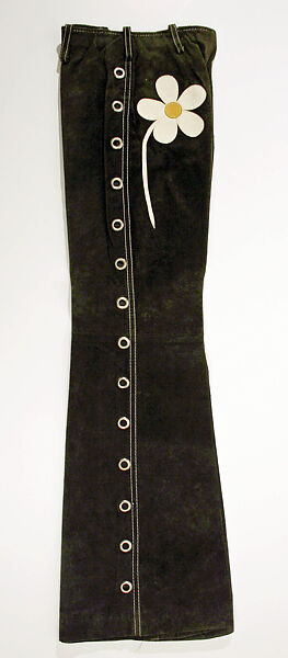 Ensemble, Jacques Laurent, a) leather, metal; b) enamel, metal; c) synthetic; d) leather, metal; e) leather, French