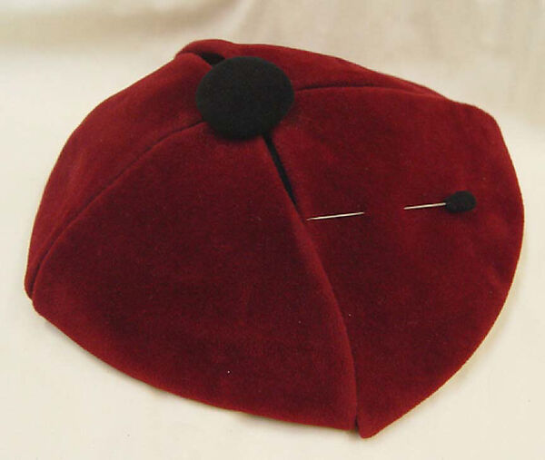 Hat, House of Dior (French, founded 1946), (a) synthetic; (b) synthetic, metal, French