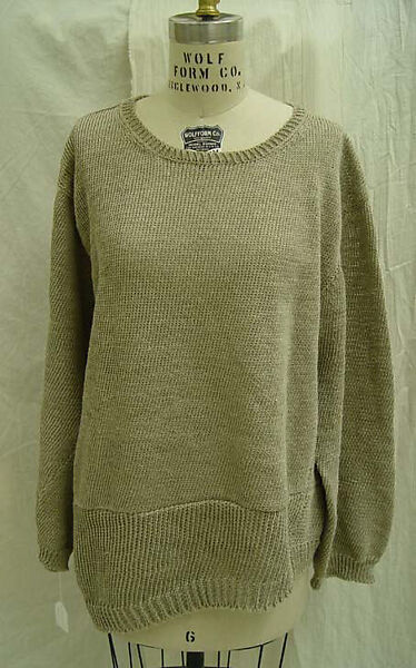 Sweater, Comme des Garçons (Japanese, founded 1969), linen, Japanese 