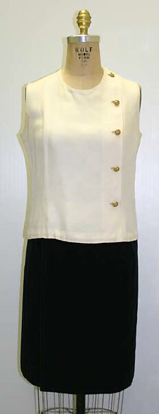 Evening suit, House of Chanel (French, founded 1910), a-r) silk; (s, t) metal, French