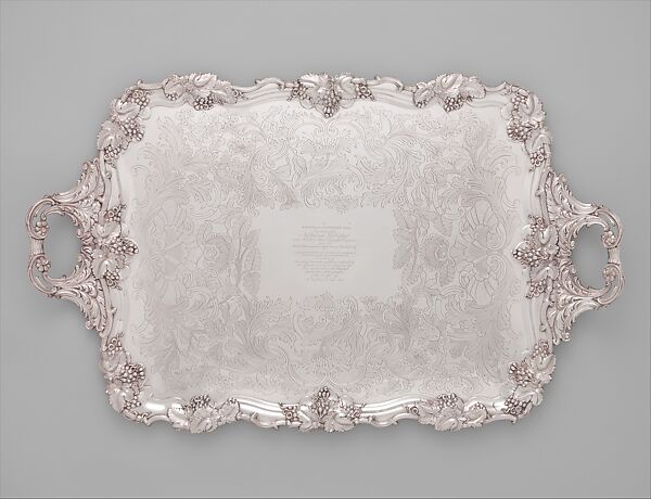 Tray, James Dixon &amp; Sons (British, founded Sheffield, 1806), Fused silver plate, American 