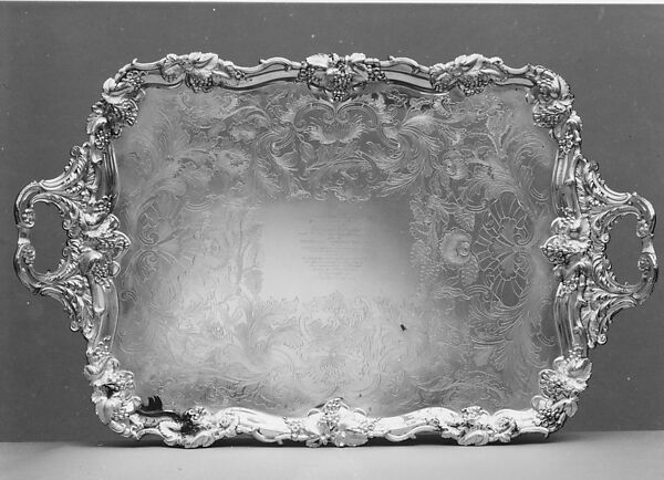 Tray, James Dixon &amp; Sons (British, founded Sheffield, 1806), Fused silver plate, American