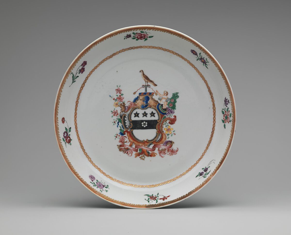 Tray, Porcelain, Chinese, for American market 