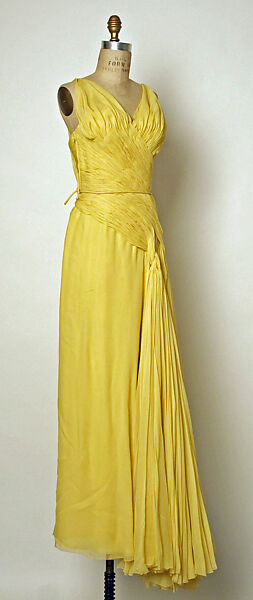 Evening dress, Jean Dessès (French (born Egypt), Alexandria 1904–1970 Athens), Silk, French 