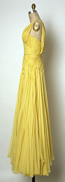 Evening dress, Jean Dessès (French (born Egypt), Alexandria 1904–1970 Athens), Silk, French