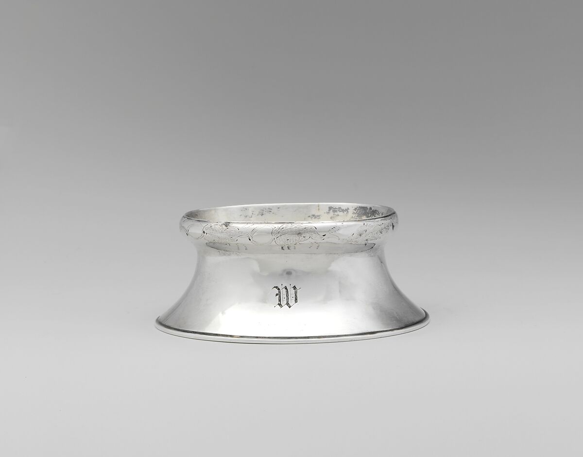 Trencher Salt, Formerly attributed to John Coney (1655/56–1722), Silver and gilding, American 
