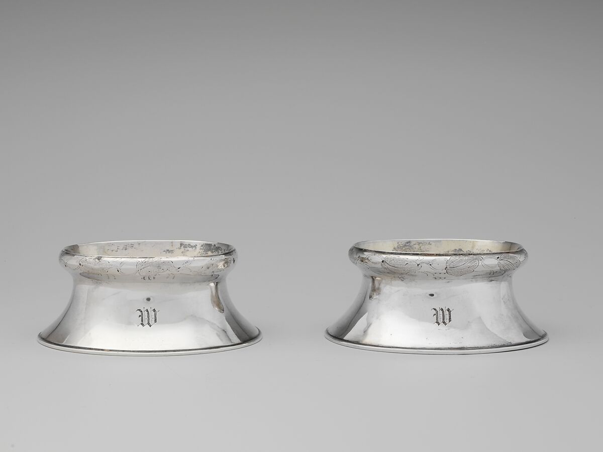 Trencher Salt, Formerly attributed to John Coney (1655/56–1722), Silver and gilding, American
