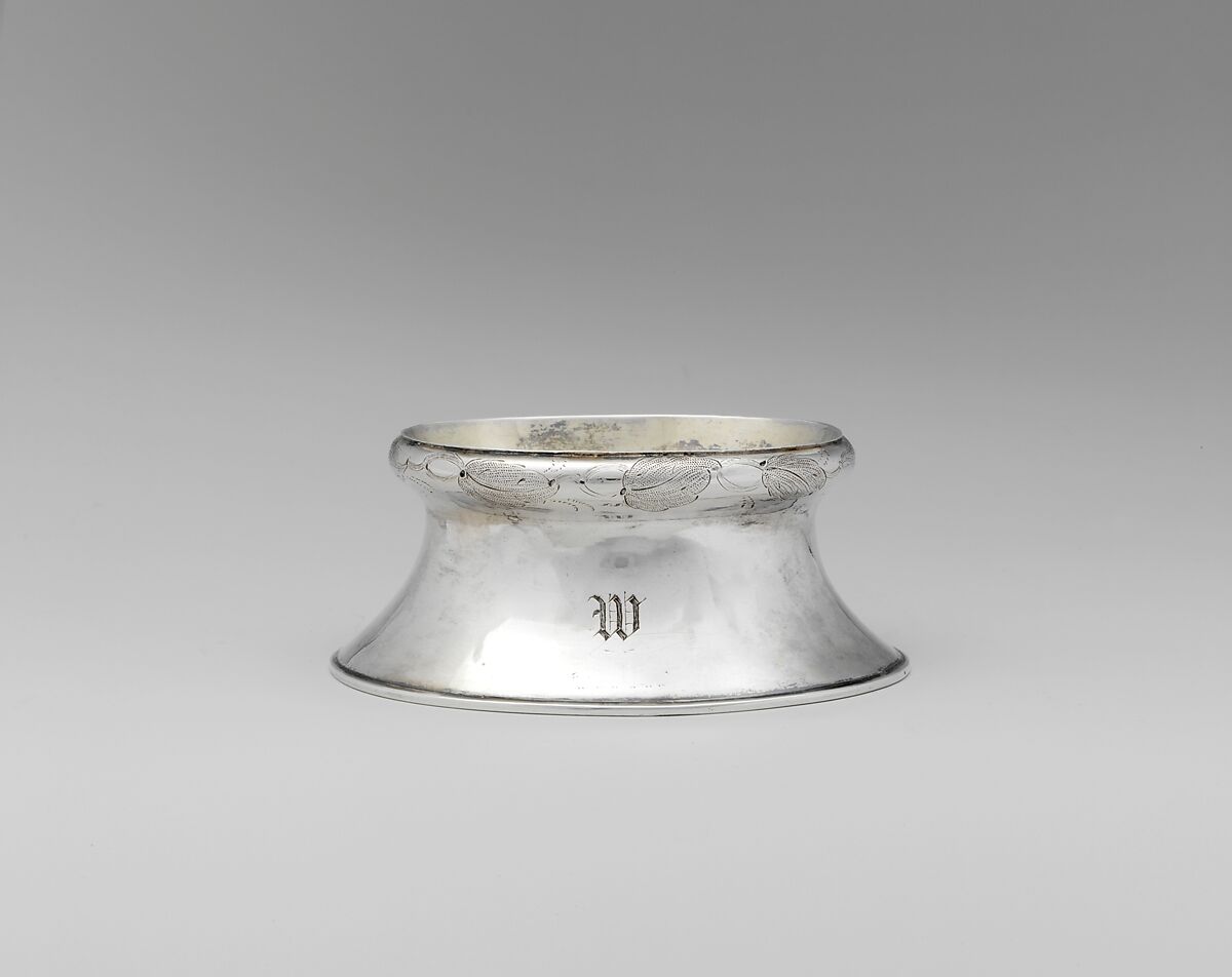 Trencher Salt, Formerly attributed to John Coney (1655/56–1722), Silver and gilding, American 