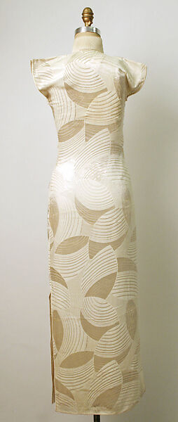 Evening cheongsam, silk, Chinese