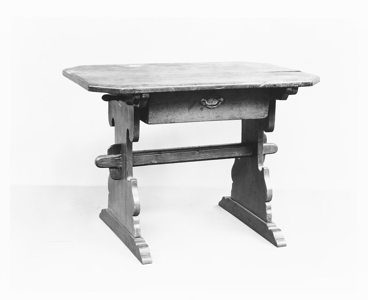 Trestle Table, Walnut, American 