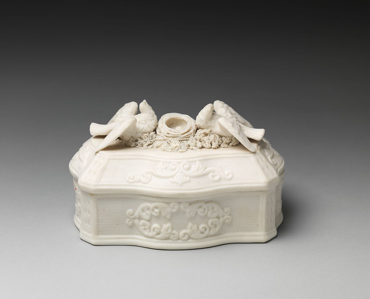 Trinket Box, Parian porcelain, American 