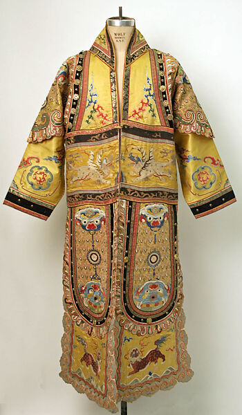Theatrical costume, silk, metal, China 