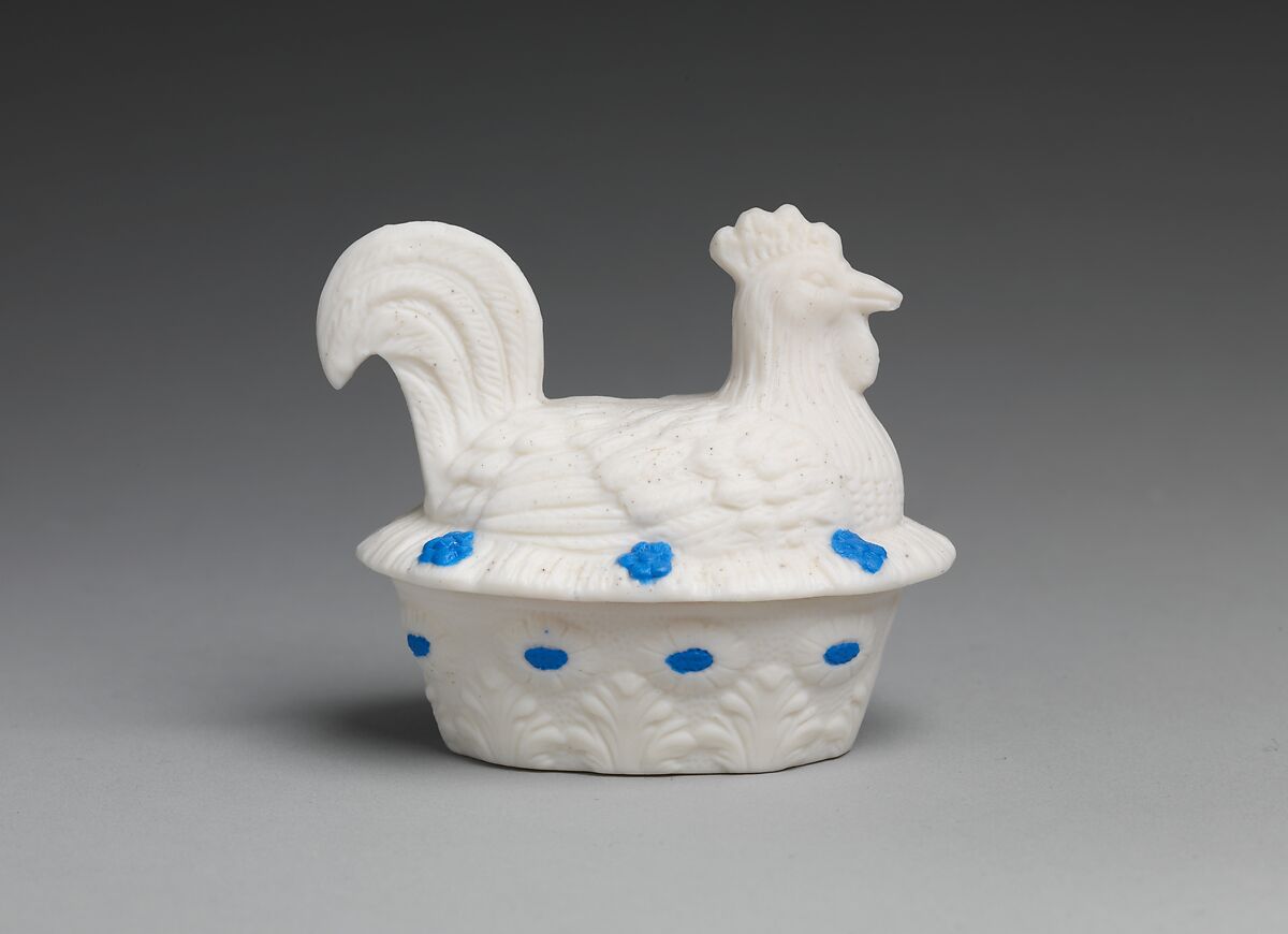 Trinket Box, Parian porcelain, American 