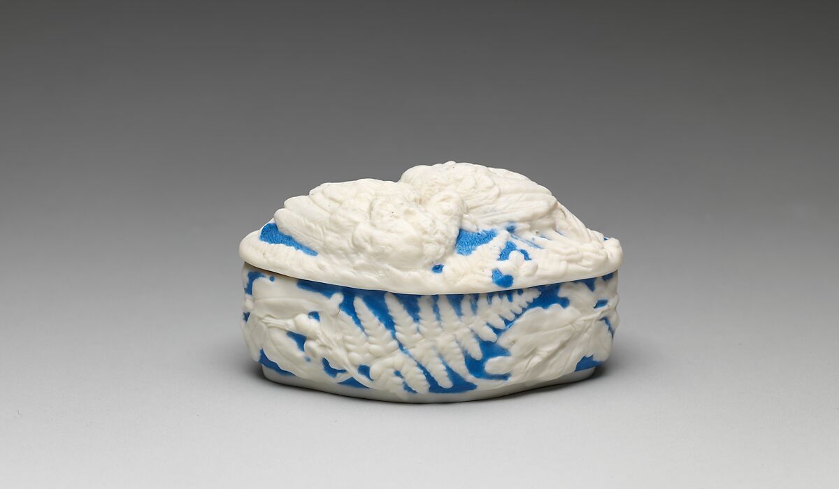 Trinket Box, Parian porcelain, American 