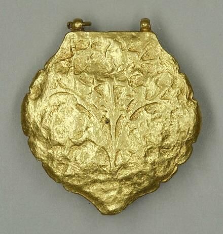 Pendant, Gold; semi-precious stones, glass