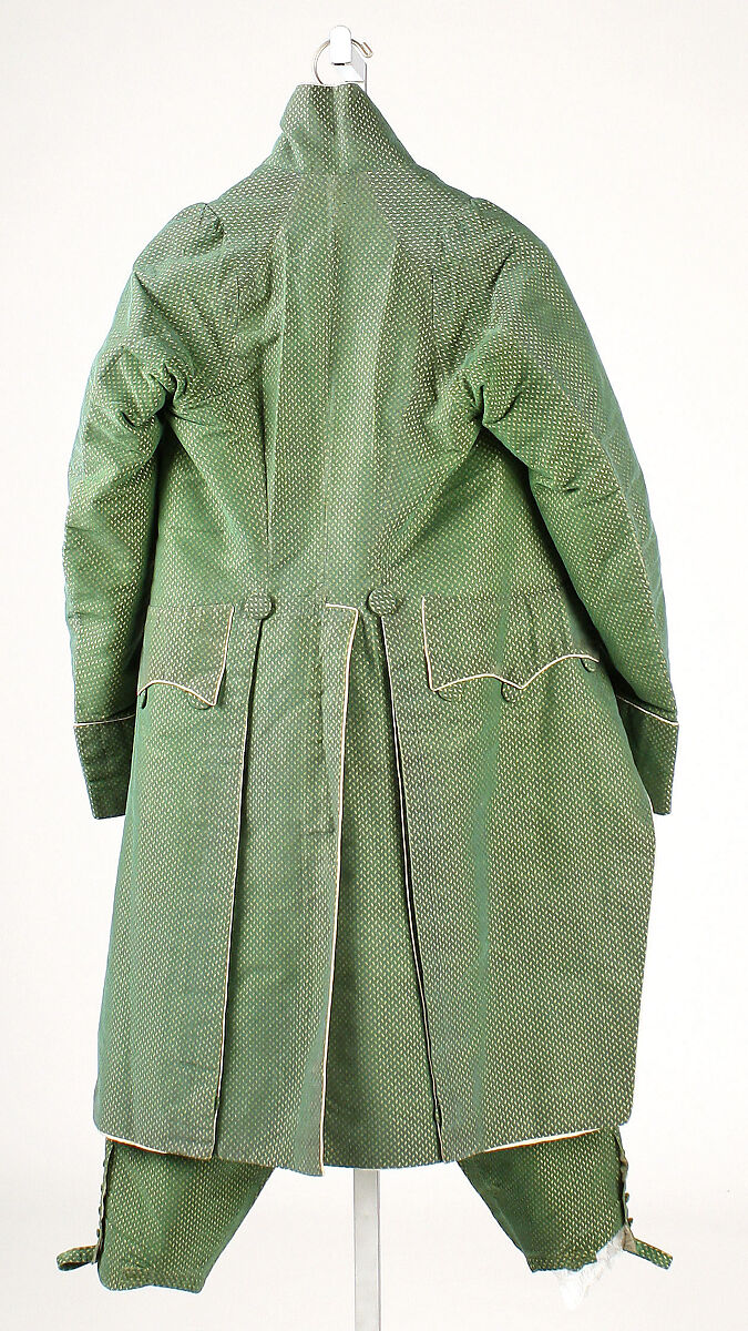 Ensemble, a) silk; b,c) silk, linen, French