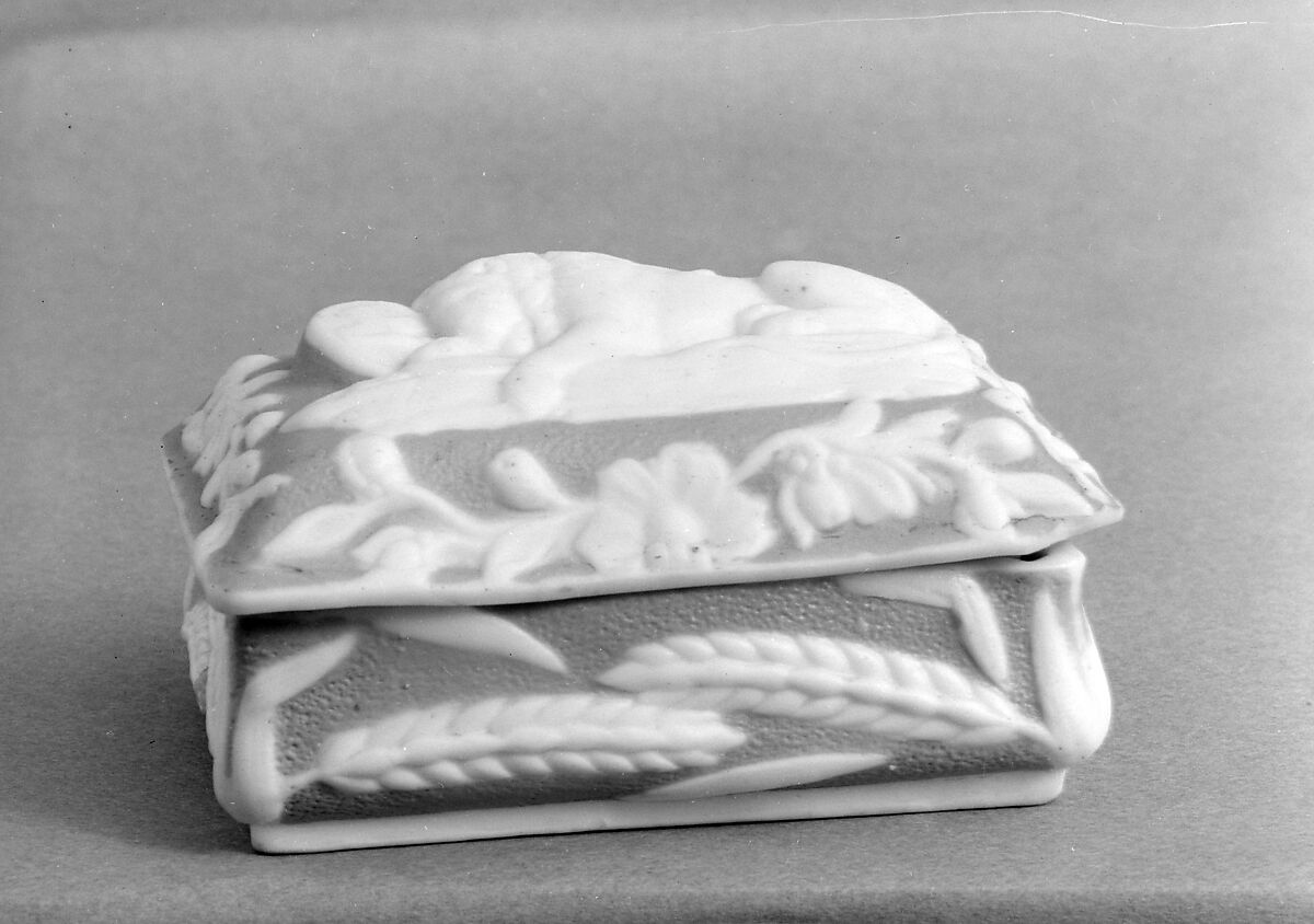 Trinket Box, Parian porcelain, American 