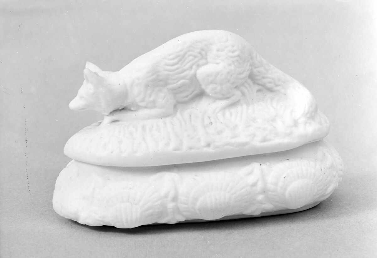 Trinket Box, Parian porcelain, American 