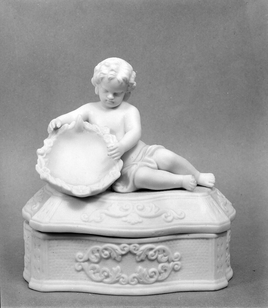 Trinket Box, Parian porcelain, American 