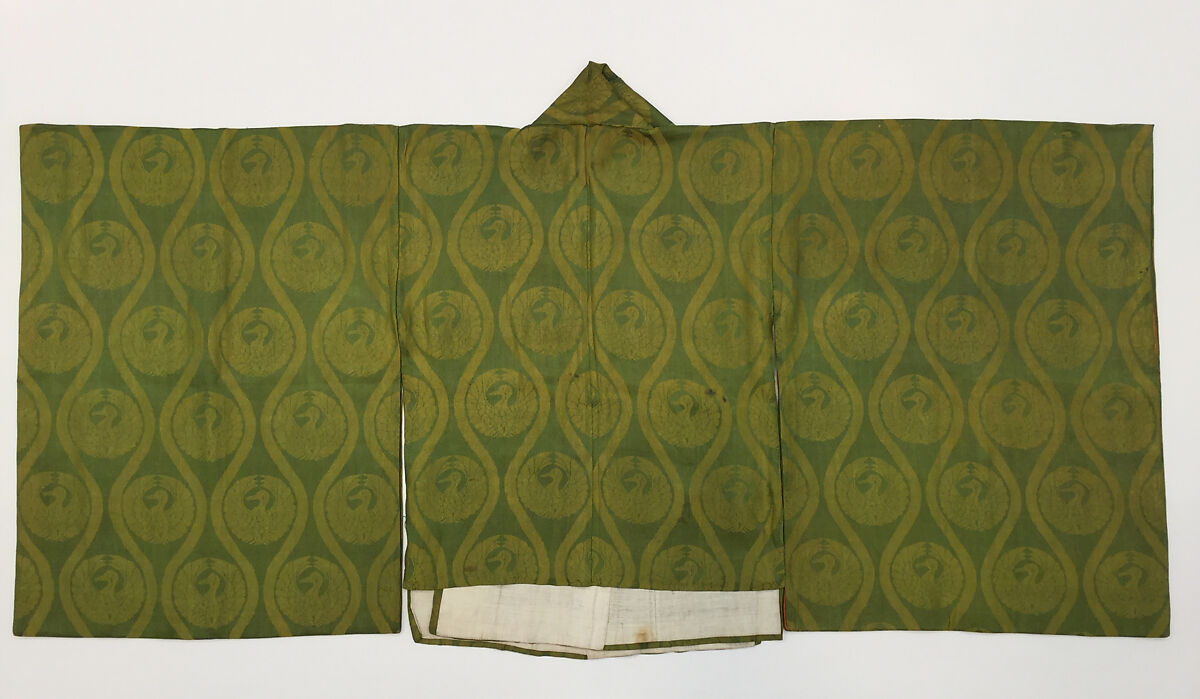 Theatrical costume, (b) silk
(d, e) cotton
(g) paper, Japan