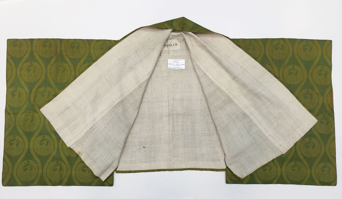 Theatrical costume, (b) silk
(d, e) cotton
(g) paper, Japan