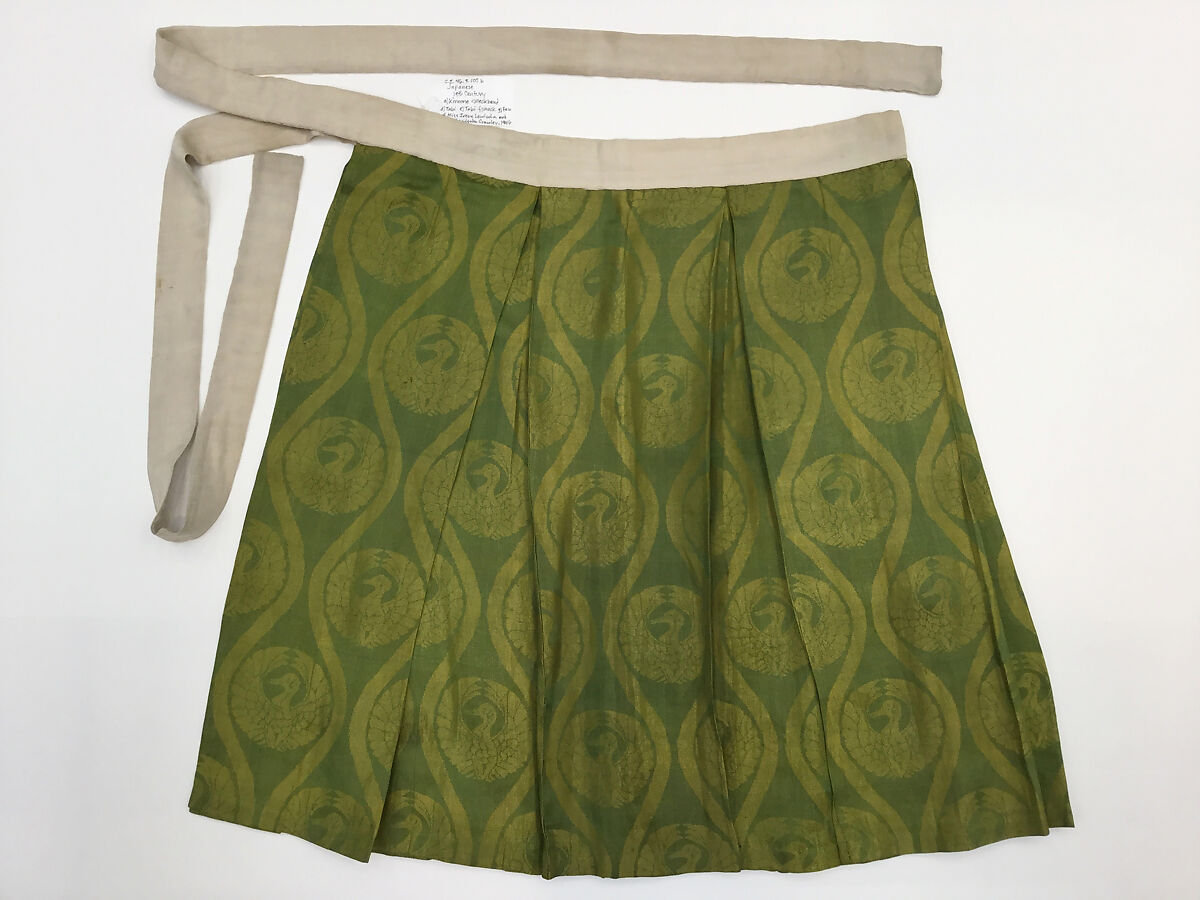 Theatrical costume, (b) silk
(d, e) cotton
(g) paper, Japan