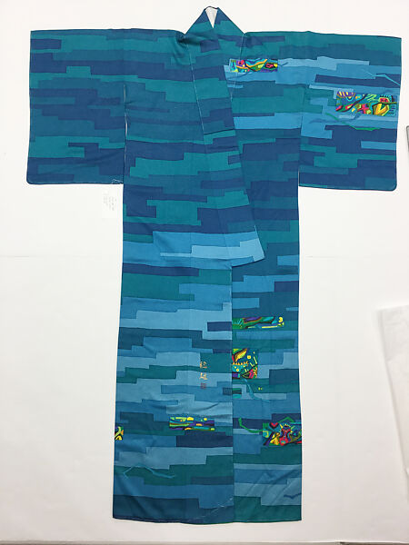 Ensemble, silk, metallic thread, Japanese