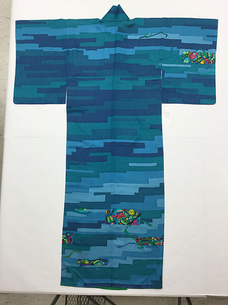 Ensemble, silk, metallic thread, Japanese