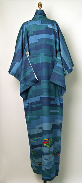 Ensemble, silk, metallic thread, Japanese