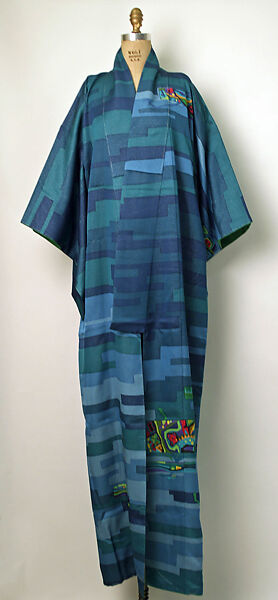 Ensemble, silk, metallic thread, Japanese