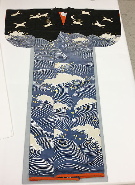 Dance ensemble, silk, cotton, metal, paper, wood, paint, Japanese