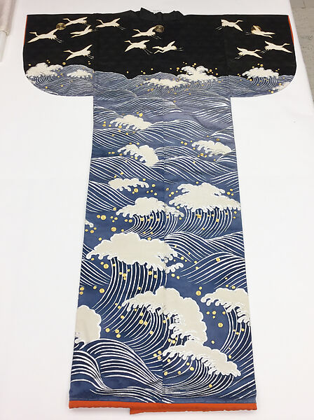 Dance ensemble, silk, cotton, metal, paper, wood, paint, Japanese