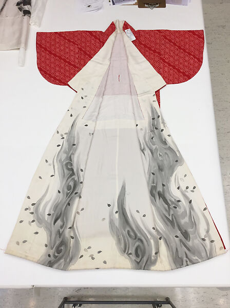 Dance ensemble, silk, cotton, metal, paper, wood, paint, Japanese