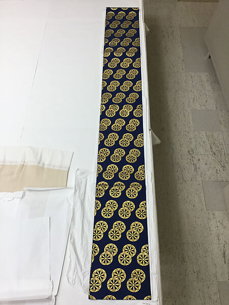 Dance ensemble, silk, cotton, metal, paper, wood, paint, Japanese